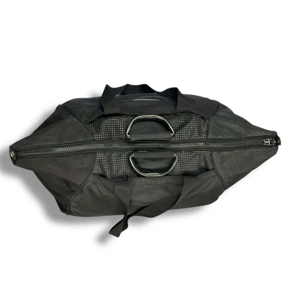 🎒 Vintage L.A. Gear Black Nylon Duffel Gym‎ Bag – 90s Retro Sports Streetwear